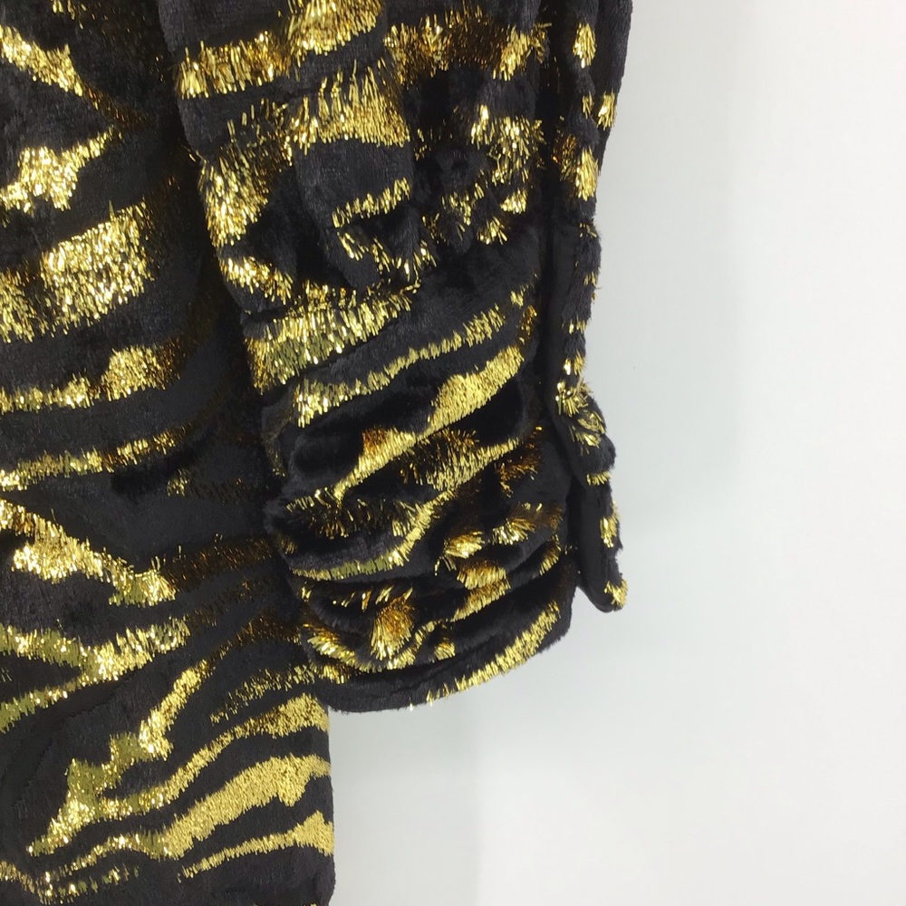 GRLFRND Janice Mini Black Gold Dress - Picture 5 of 14